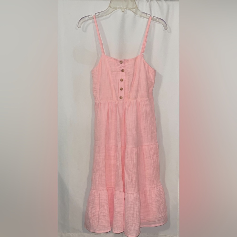 btween Pink Button-Front Sundress
